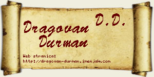 Dragovan Durman vizit kartica